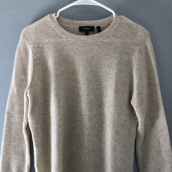 100% Cashmere Theory Fantina Feather Soft Cashmere Sweater M - Picture 3 of 9